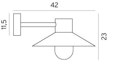 Dimensions applique LUND by MEGALUX 33